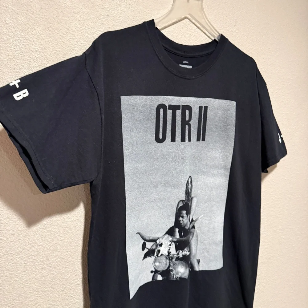 Beyonce Jay-Z OTR II 2018 World Tour T-Shirt Black Mens L‎ Graphic Concert Tee